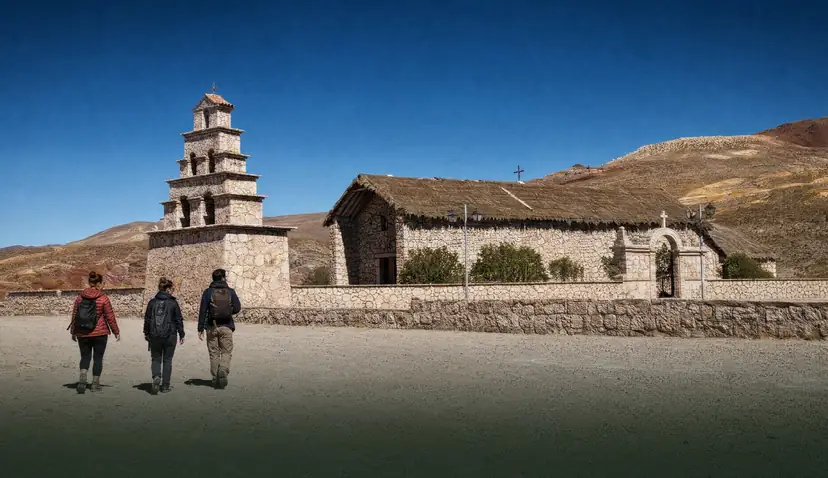 Iglesia del pueblo minero de San Cristóbal