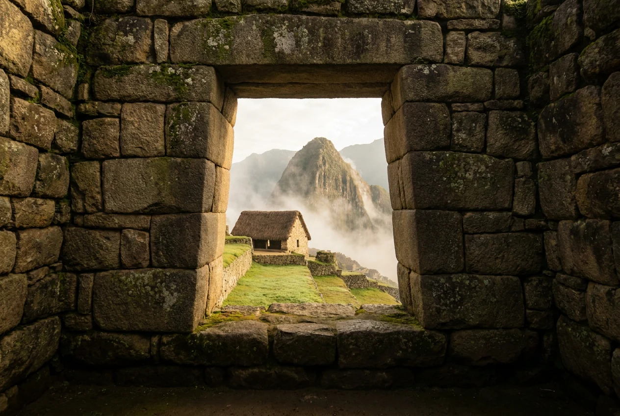 Recorrido entre los muros de piedra de la ciudadela de Machu Picchu
